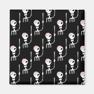 Halloween-Skelett mit Schwert Magnet