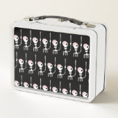 Halloween-Skelett mit Schwert Metall Brotdose (Rückseite)