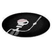 Halloween-Skelett mit Schwert Schneidebrett (Ecke)