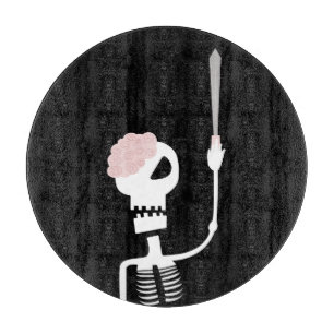 Halloween-Skelett mit Schwert Schneidebrett