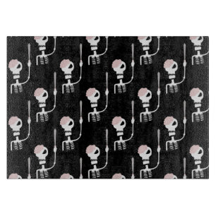 Halloween-Skelett mit Schwert Schneidebrett
