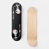 Halloween-Skelett mit Schwert Skateboard (Vorderseite)