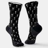 Halloween-Skelett mit Schwert Socken (Gewinkelt)