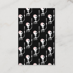 Halloween-Skelett mit Schwert Visitenkarte