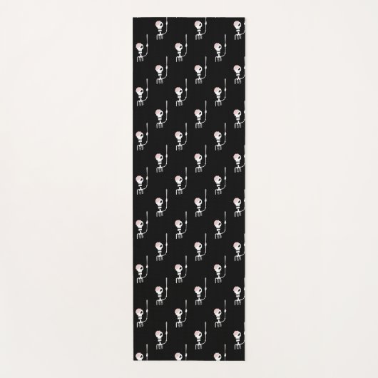 Halloween-Skelett mit Schwert Yogamatte (Vorderseite)