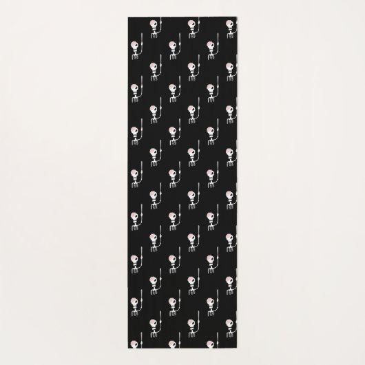 Halloween-Skelett mit Schwert Yogamatte (Rückseite)