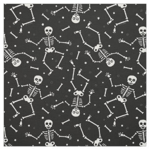 Halloween-Skelett-Muster Stoff