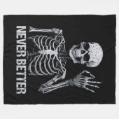 Halloween Skelett - Nie besser Fleecedecke (Vorderseite (Horizontal))