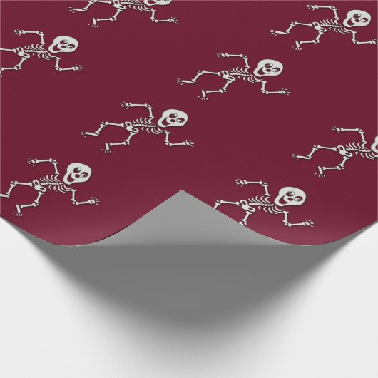 Halloween-Skelett-Packpapier Geschenkpapier (Ecke)