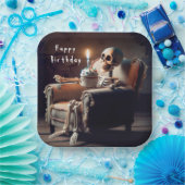 Halloween-Skelett Pappteller (Party)