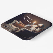 Halloween-Skelett Pappteller (Gewinkelt)