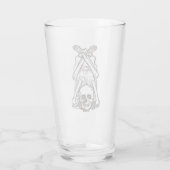 Halloween Skelett - Pint Glass Glas (Rückseite)