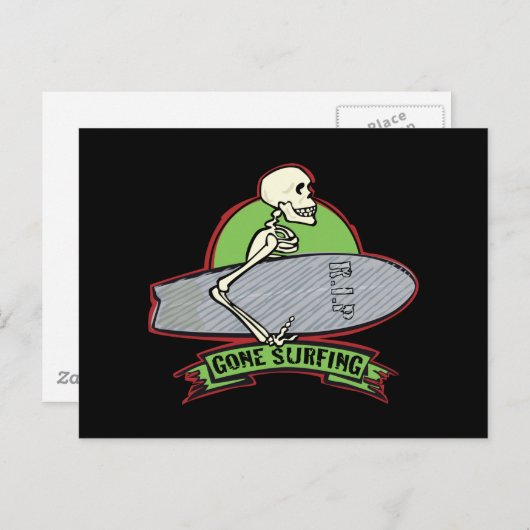 Halloween-Skelett Postkarte (Vorne/Hinten)