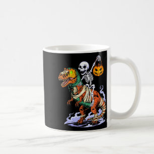Halloween-Skelett reitet Mumie T-Rex Dinosaurier S Kaffeetasse
