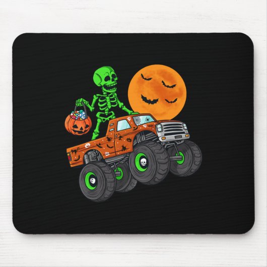Halloween Skelett Reitmonster Truck Kleinkind Bo Mousepad (Vorne)