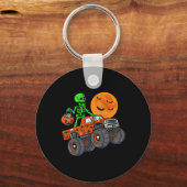 Halloween Skelett Reitmonster Truck Kleinkind Bo Schlüsselanhänger (Rückseite)