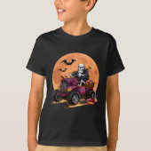 Halloween Skelett Reitmonster Truck Kleinkind Bo T-Shirt (Vorderseite)