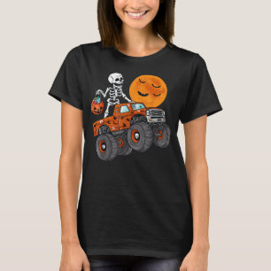 Halloween Skelett Reitmonster Truck Kleinkind Bo T-Shirt