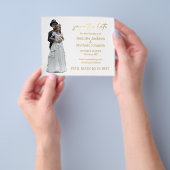 halloween skelett Save the Date gold Flyer (Gruppe)