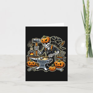 Halloween-Skelett-Schmied  Karte