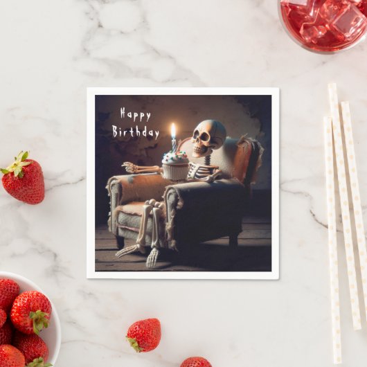 Halloween-Skelett Serviette (Beispiel)