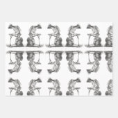 Halloween Skelett Sitting Anatomie Geschenkpapier Set (Vorderseite 3)