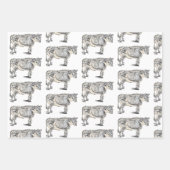 Halloween Skelett Sitting Anatomie Geschenkpapier Set (Vorderseite 2)