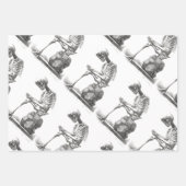 Halloween Skelett Sitting Anatomie Geschenkpapier Set (Vorderseite)
