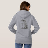 Halloween Skelett Sitting Anatomie Hoodie (Schwarz voll)