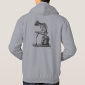 Halloween Skelett Sitting Anatomie Hoodie (Rückseite)