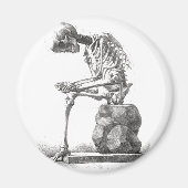 Halloween Skelett Sitting Anatomie Magnet (Vorne)