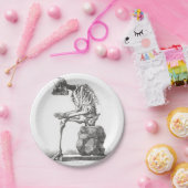 Halloween Skelett Sitting Anatomie Pappteller (Party)