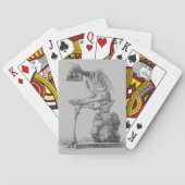 Halloween Skelett Sitting Anatomie Spielkarten (Rückseite)