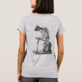 Halloween Skelett Sitting Anatomie T-Shirt (Rückseite)