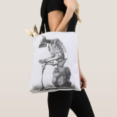Halloween Skelett Sitting Anatomie Tasche (Von Nahem)