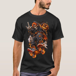Halloween-Skelett Skater – Gruselritt T-Shirt