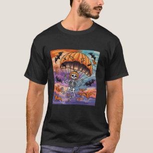 Halloween-Skelett Skydiving T-Shirt