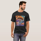 Halloween-Skelett Skydiving T-Shirt (Vorne ganz)