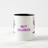 Halloween Skelett So Roll ich Gamer Dice Zweifarbige Tasse (Mittel)
