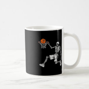 Halloween Skelett Spaß Basketballspieler Slam Kaffeetasse