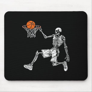 Halloween Skelett Spaß Basketballspieler Slam Mousepad