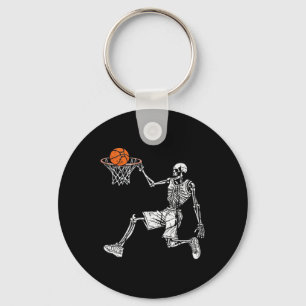 Halloween Skelett Spaß Basketballspieler Slam Schlüsselanhänger