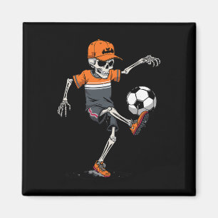 Halloween-Skelett spielt Fußball-Kostüm für Kinder Magnet