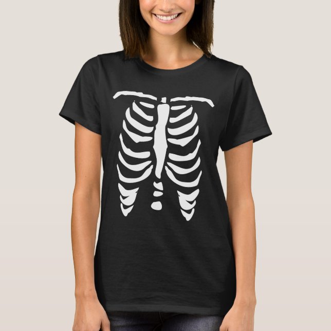 Halloween Skelett T-Shirt | Ribcage-Kostüm (Vorderseite)