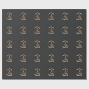 Halloween Skelett Tanz Kürbis Herbst Geschenkpapier