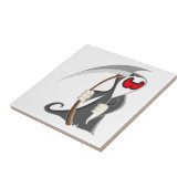 Halloween-Skelett Tod Fliese (Seite)