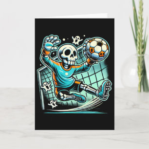 Halloween-Skelett-Torhüter-Fußball Karte