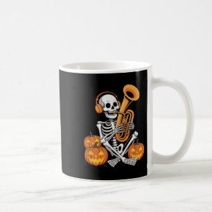 Halloween-Skelett Tuba Tubist Kaffeetasse
