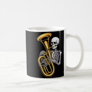 Halloween-Skelett Tuba Tubist Kaffeetasse
