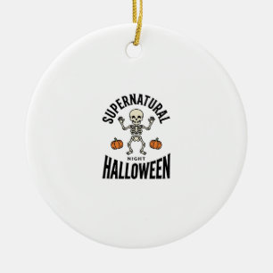 Halloween-Skelett Übernatürlich Lustig Vintage_1 Keramik Ornament